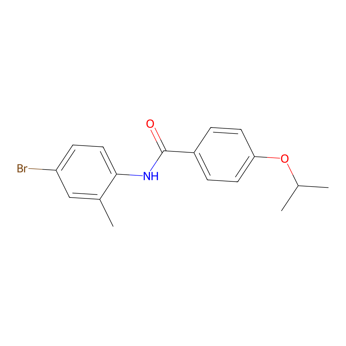 N-(4-bromo-2-methylphenyl)-4-(propan-2-yloxy)benzamide molecular structure, CAS 462603-79-8