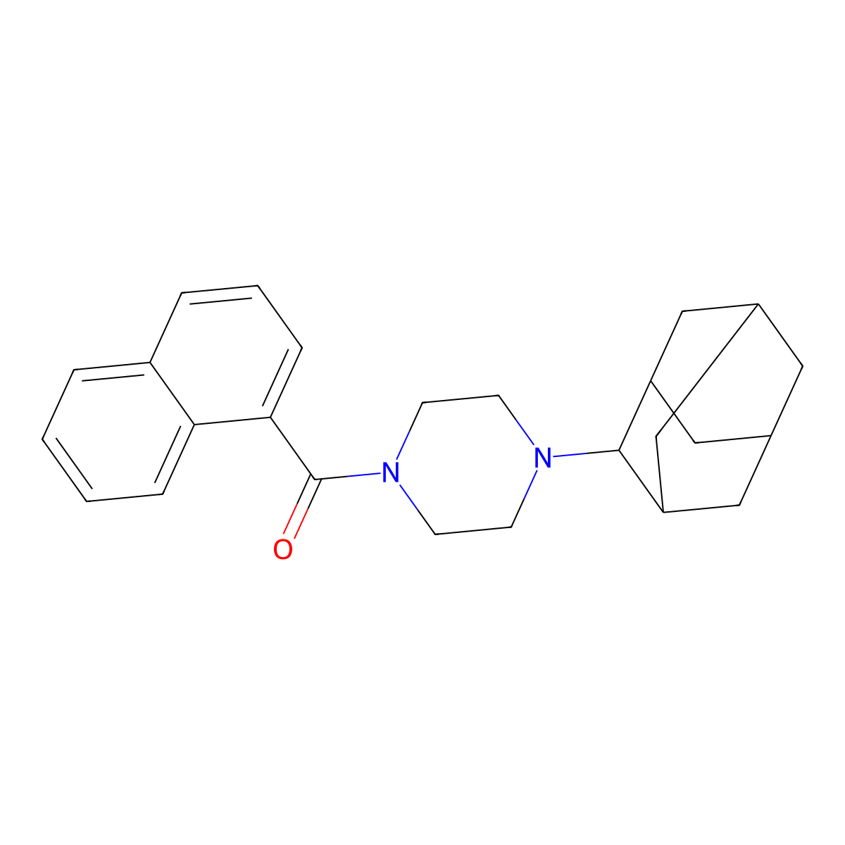 [4-(2-Adamantyl)piperazin-1-yl]-naphthalen-1-ylmethanone molecular structure, CAS 462604-52-0