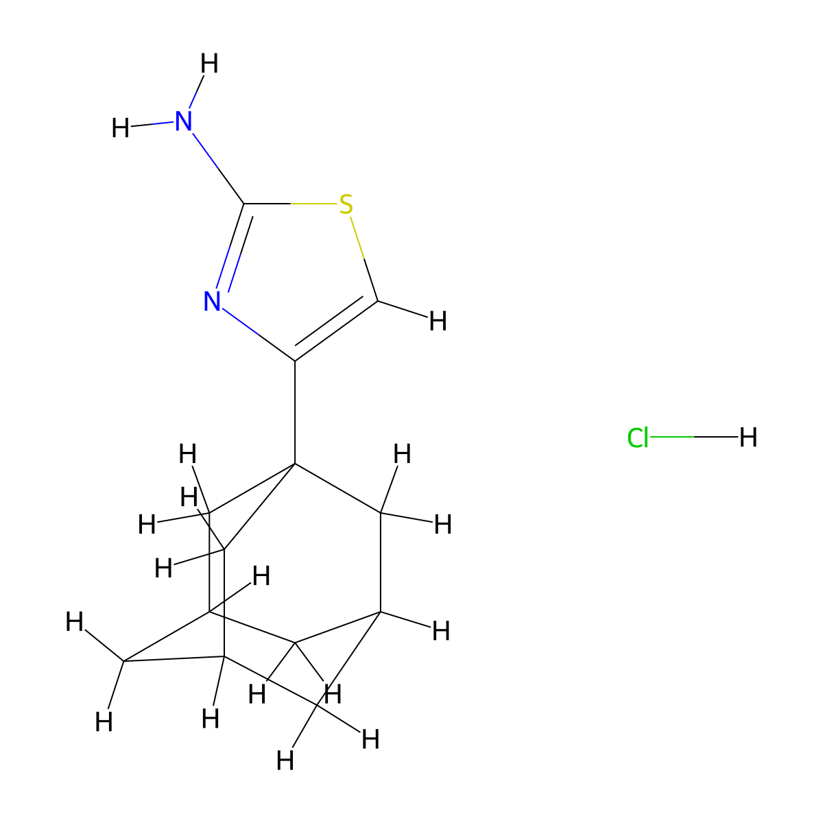 4-(1-Adamantyl)-2-aminothiazole hydrochloride molecular structure, CAS 462605-77-2