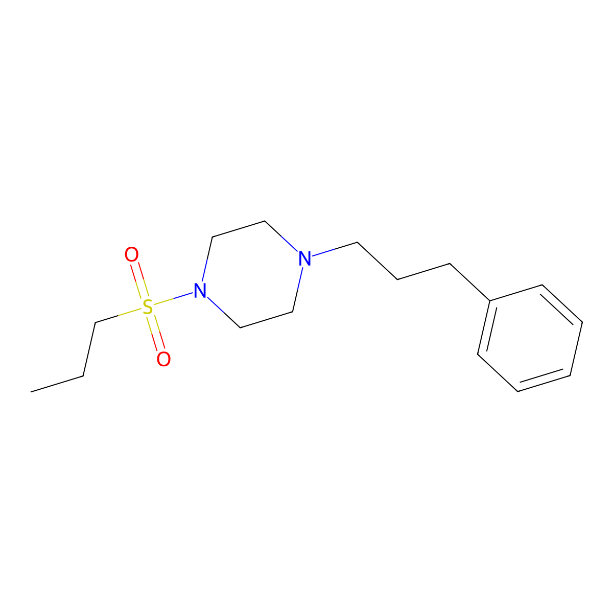 1-(3-Phenylpropyl)-4-(propylsulfonyl)piperazine molecular structure, CAS 462606-57-1