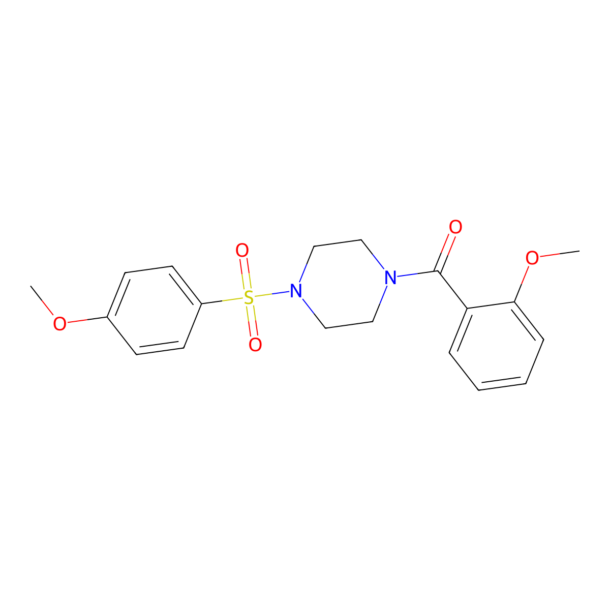 1-(2-Methoxybenzoyl)-4-[(4-methoxyphenyl)sulfonyl]piperazine molecular structure, CAS 462614-53-5