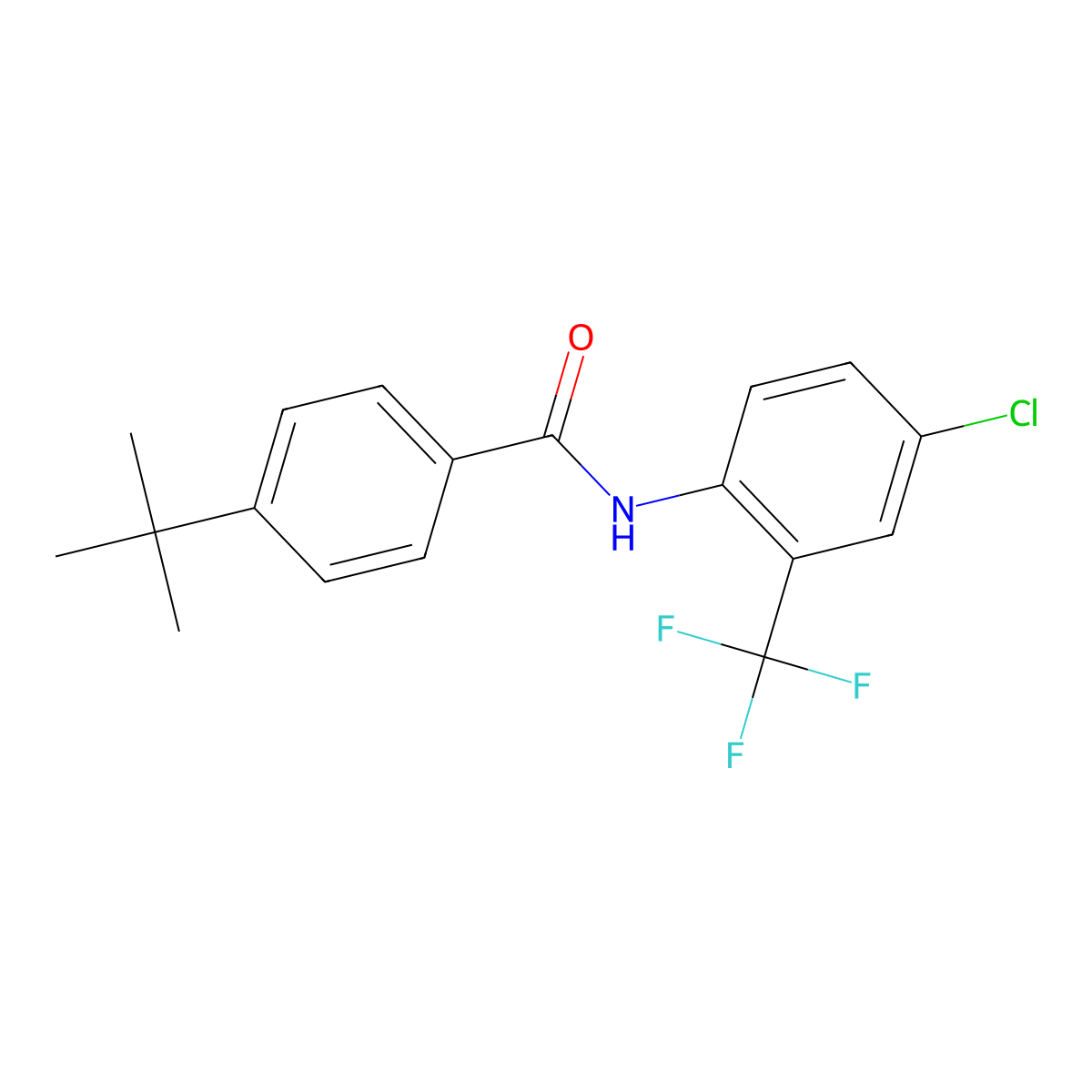 4-tert-butyl-N-[4-chloro-2-(trifluoromethyl)phenyl]benzamide molecular structure, CAS 462614-75-1