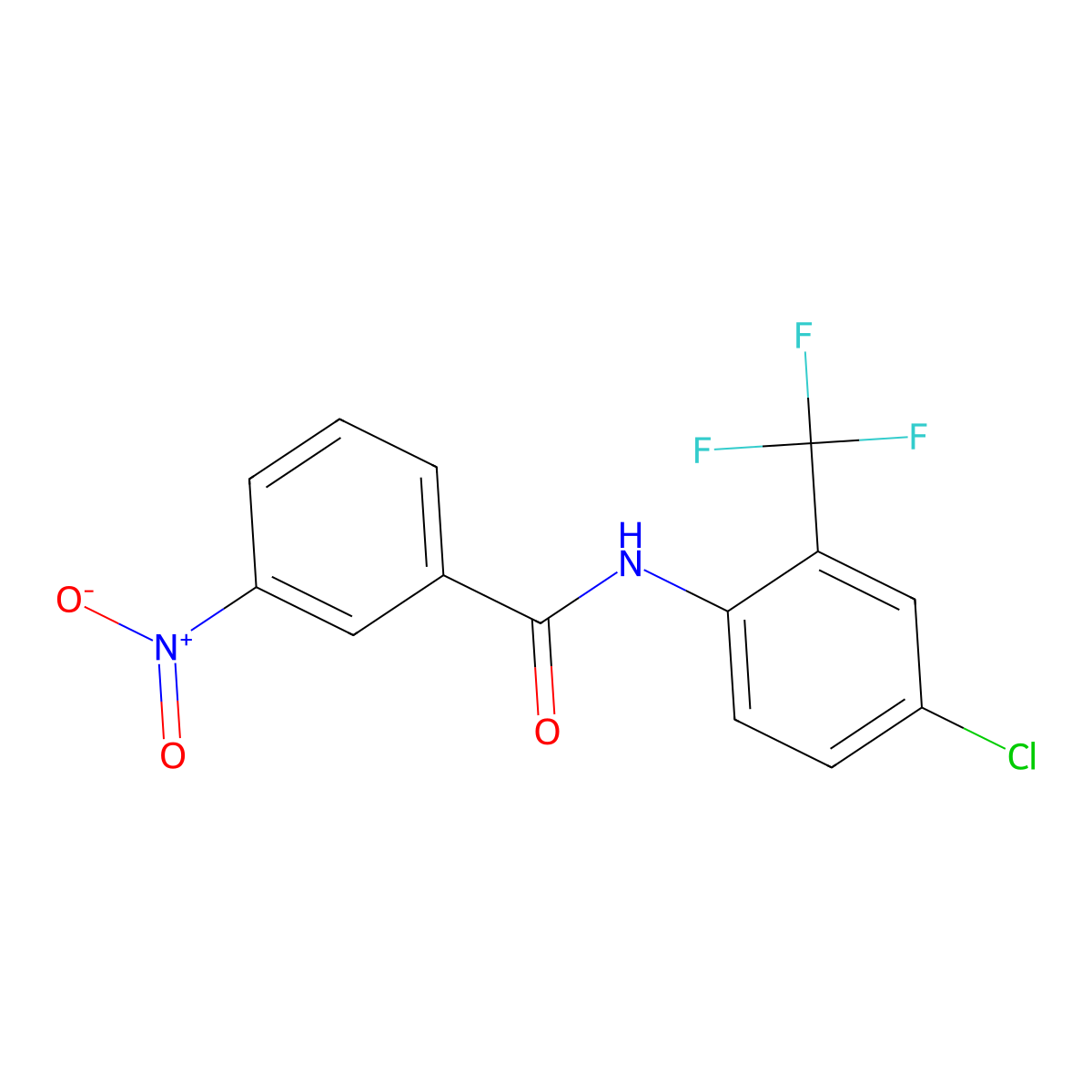 N-[4-chloro-2-(trifluoromethyl)phenyl]-3-nitrobenzamide molecular structure, CAS 462615-48-1