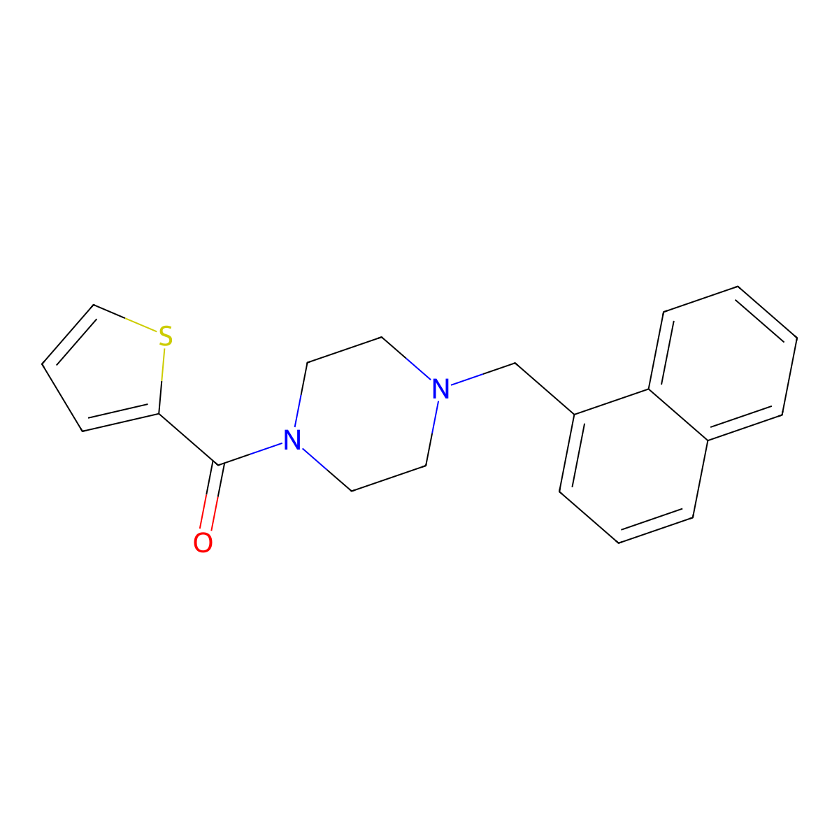 [4-(Naphthalen-1-ylmethyl)piperazin-1-yl]-thiophen-2-ylmethanone molecular structure, CAS 462616-55-3