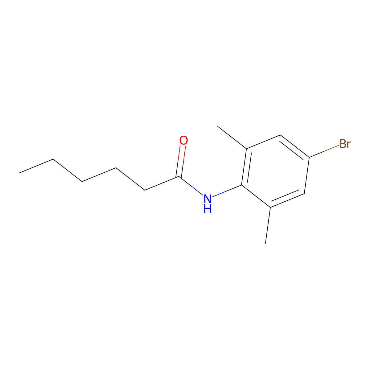 N-(4-bromo-2,6-dimethylphenyl)hexanamide molecular structure, CAS 462617-36-3