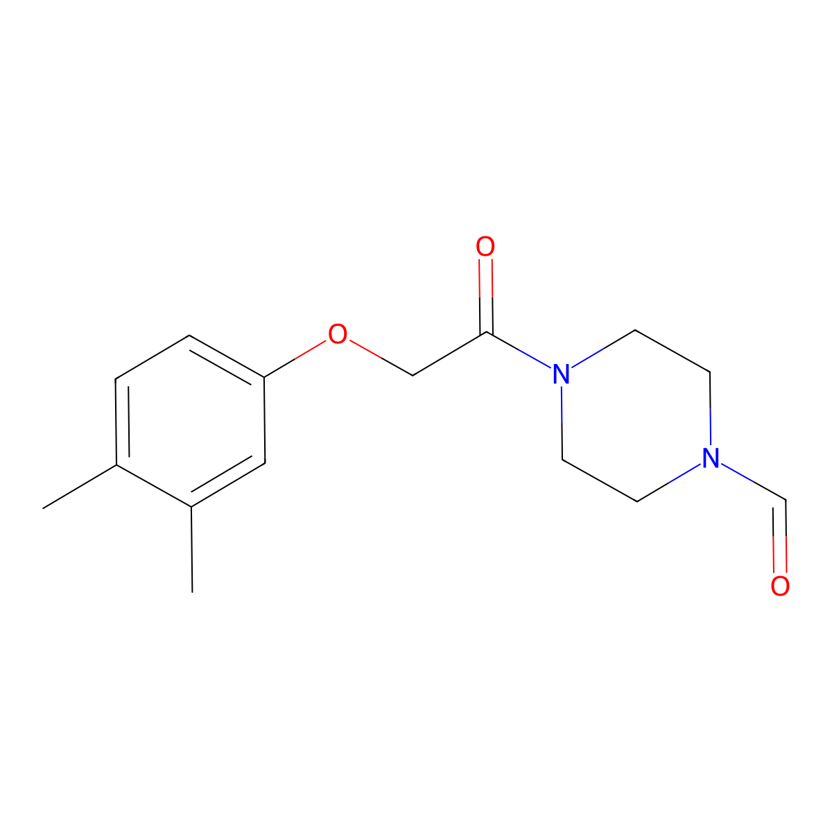 4-[(3,4-Dimethylphenoxy)acetyl]-1-piperazinecarbaldehyde molecular structure, CAS 462620-30-0