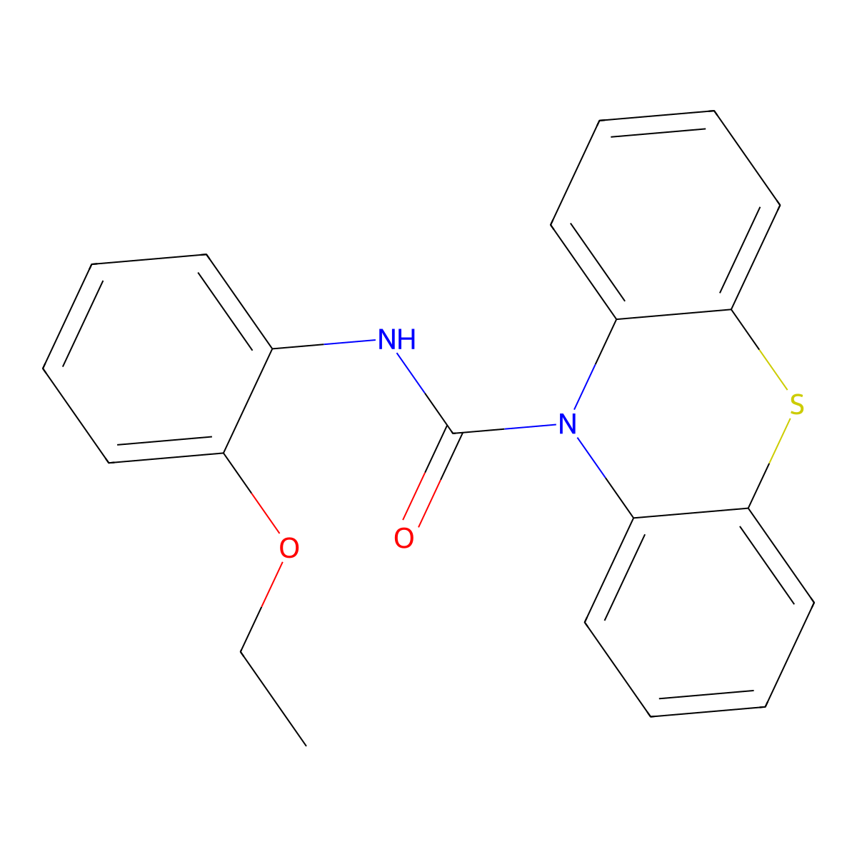 N-(2-ethoxyphenyl)-10H-phenothiazine-10-carboxamide molecular structure, CAS 462621-42-7