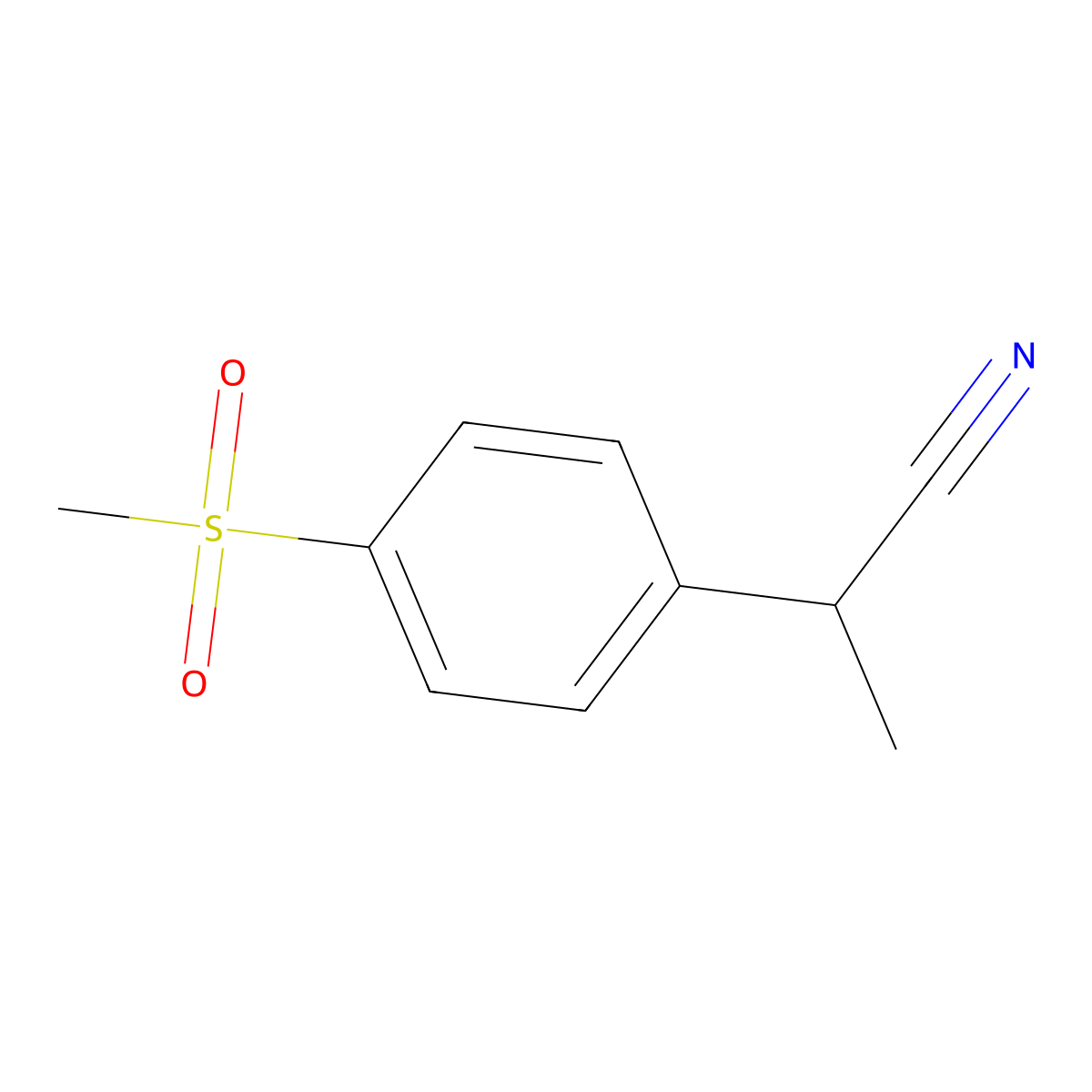 2-(4-Methanesulfonylphenyl)propanenitrile molecular structure, CAS 462637-49-6