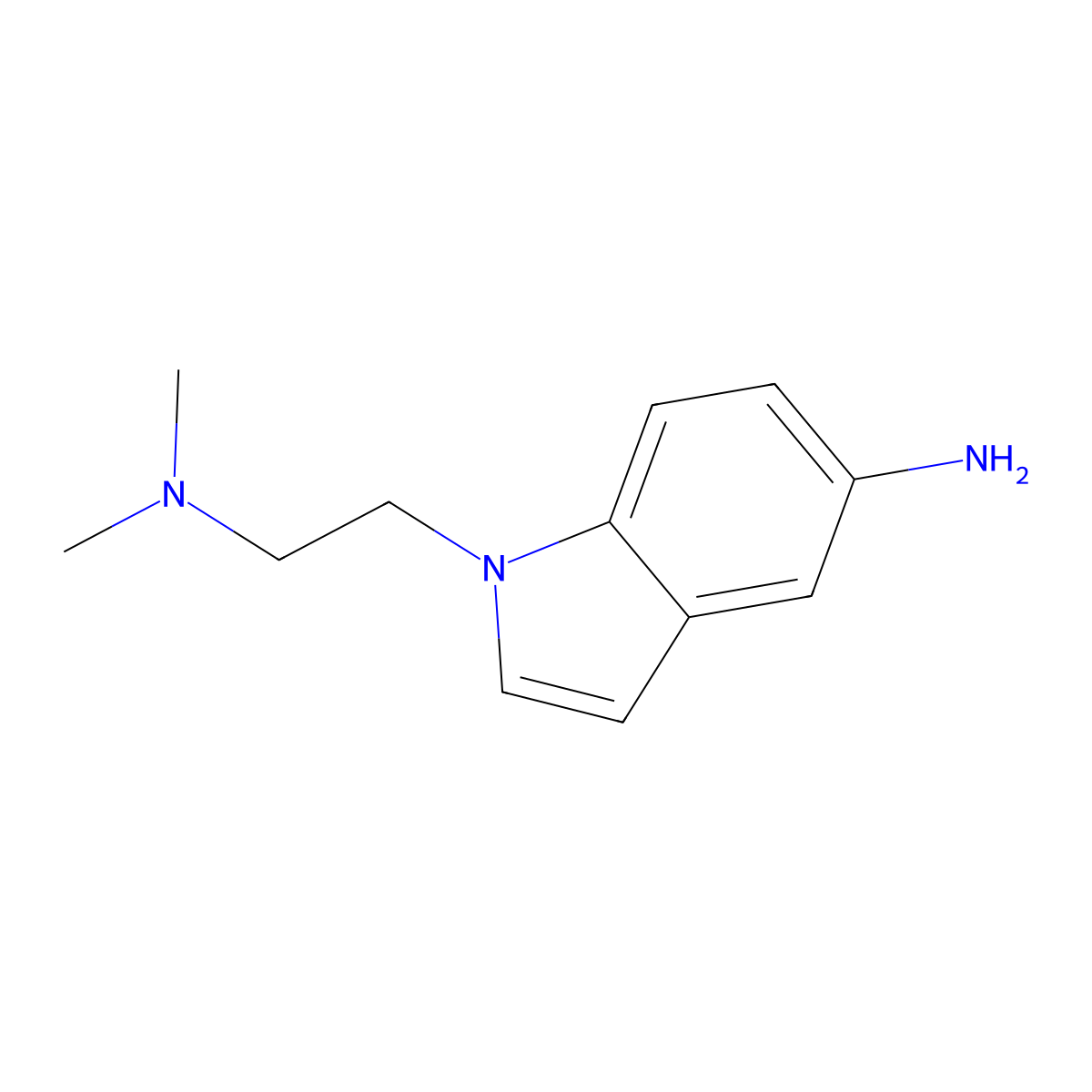 1-[2-(dimethylamino)ethyl]-1H-indol-5-amine molecular structure, CAS 462649-11-2
