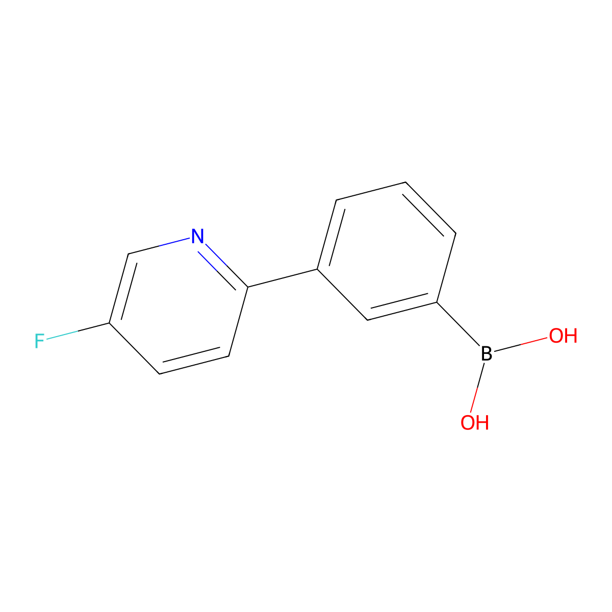 3-(5-Fluoro-2-pyridinyl)phenylboronic acid molecular structure, CAS 462652-42-2