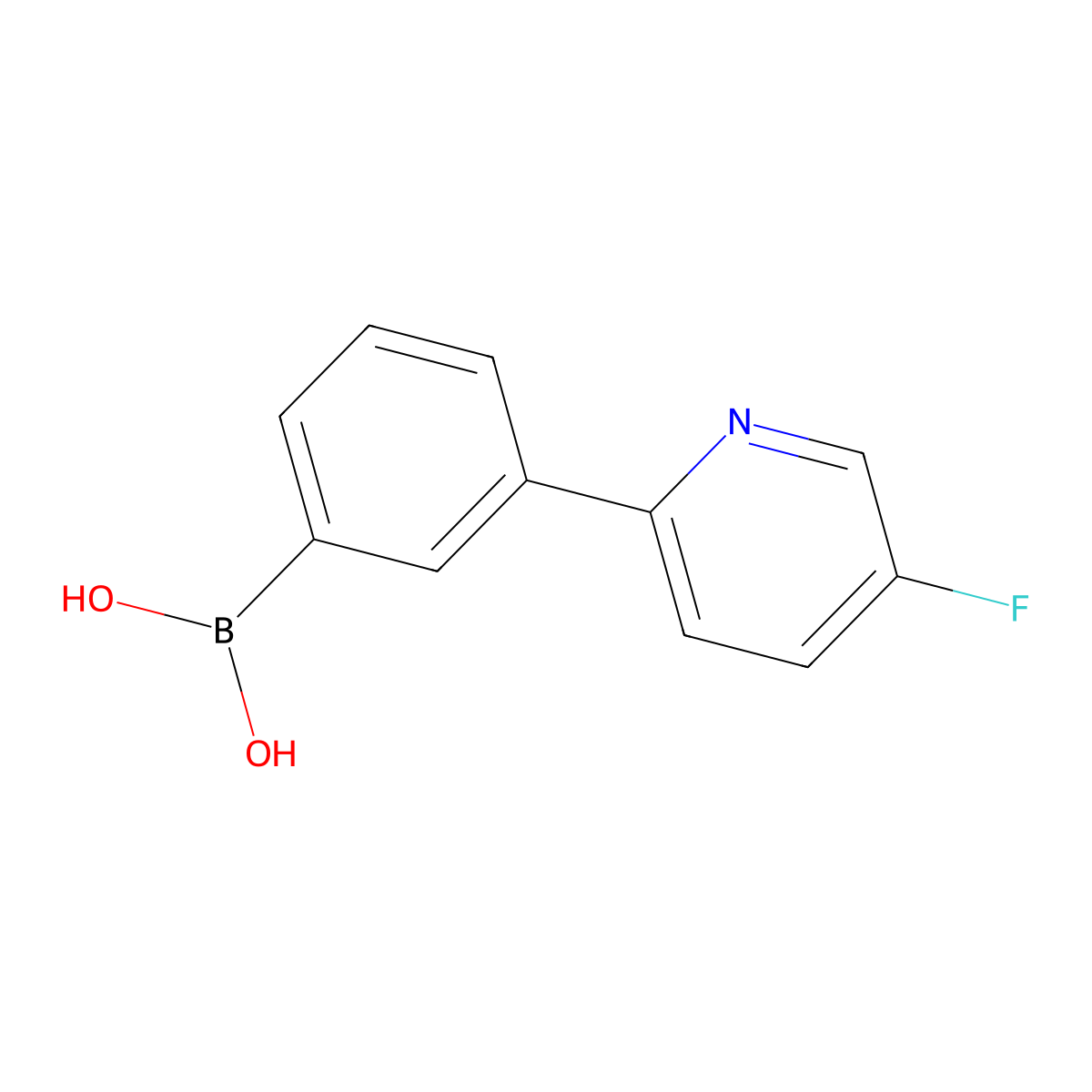 3-(5-Fluoro-2-pyridinyl)phenylboronic acid molecular structure, CAS 462652-42-2