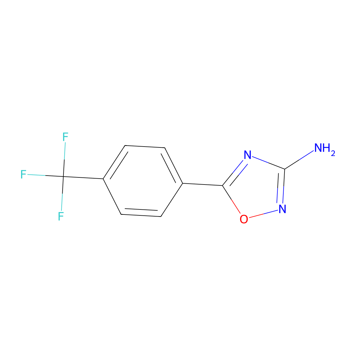 5-[4-(Trifluoromethyl)phenyl]-1,2,4-oxadiazol-3-amine molecular structure, CAS 462659-88-7