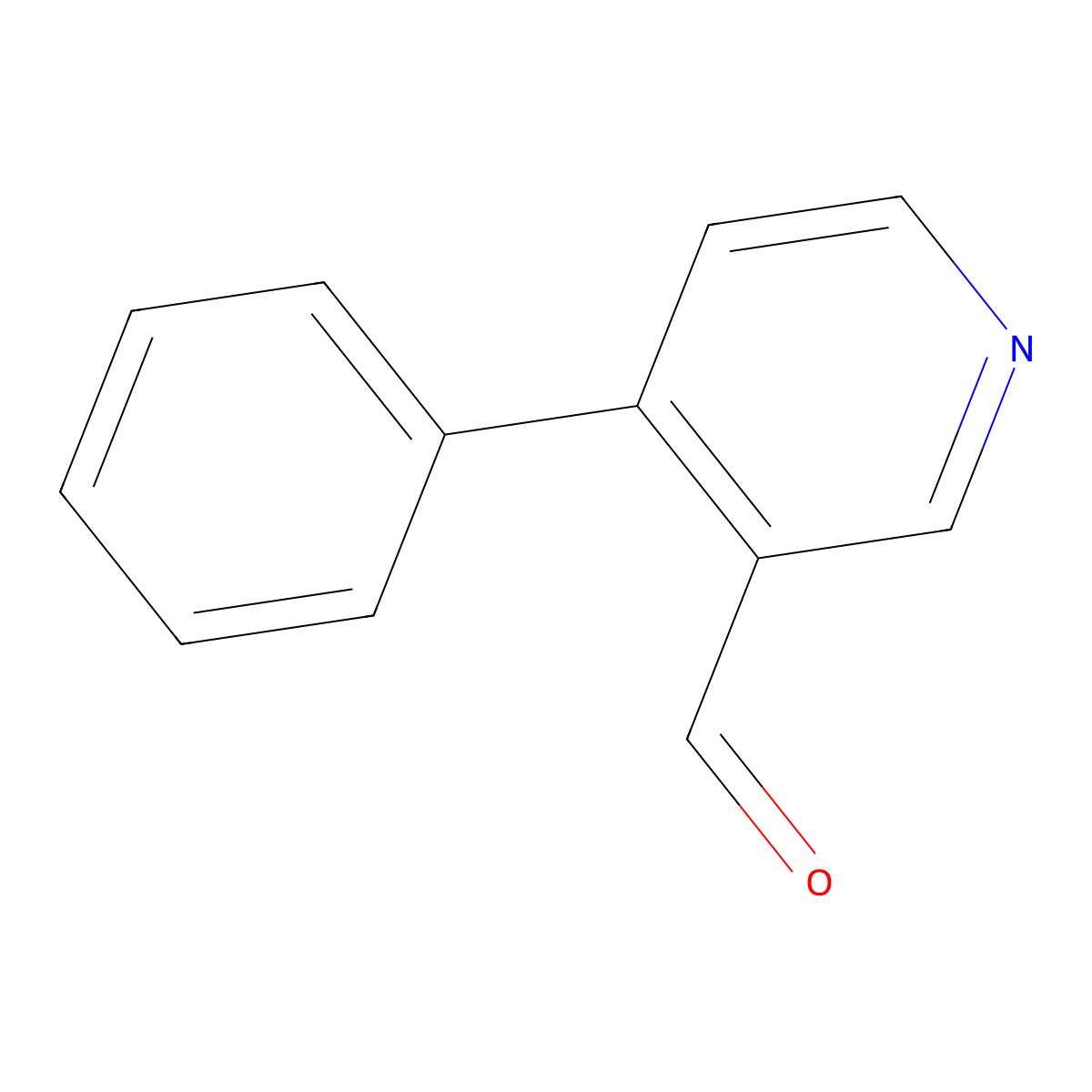 4-Phenylpyridine-3-carbaldehyde molecular structure, CAS 46268-56-8