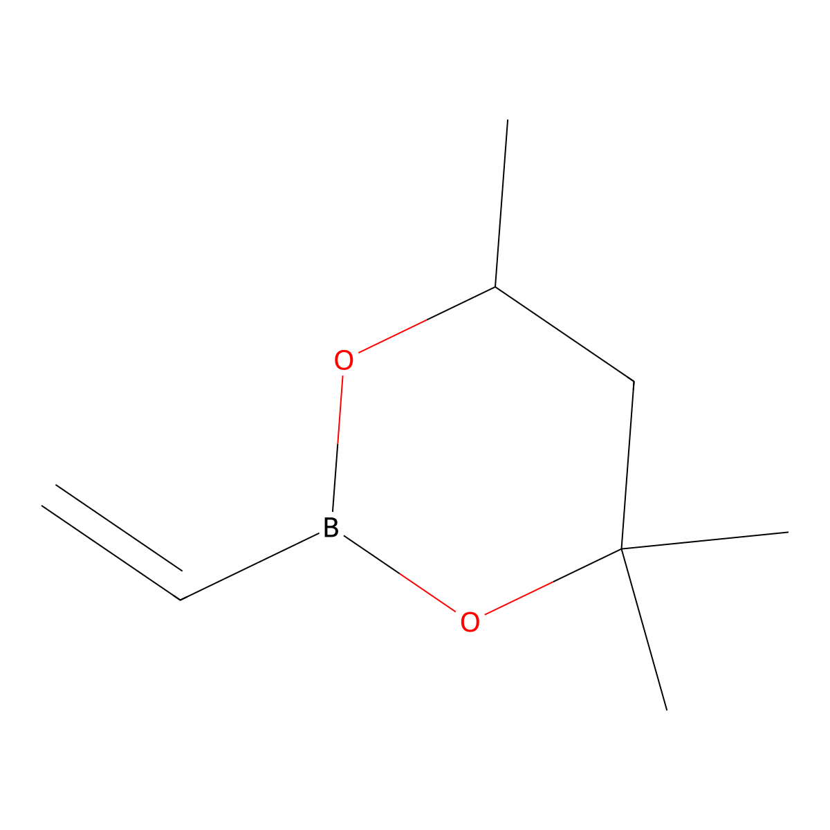 4,4,6-Trimethyl-2-vinyl-1,3,2-dioxaborinane molecular structure, CAS 4627-10-5