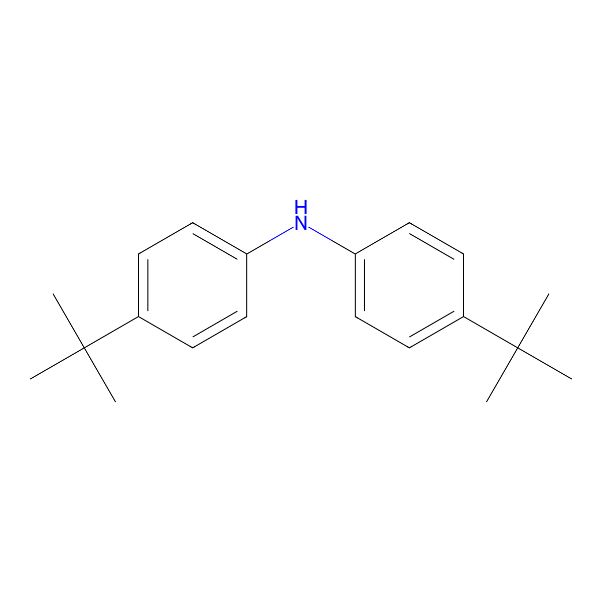 4,4'-Di-tert-butyldiphenylamine molecular structure, CAS 4627-22-9
