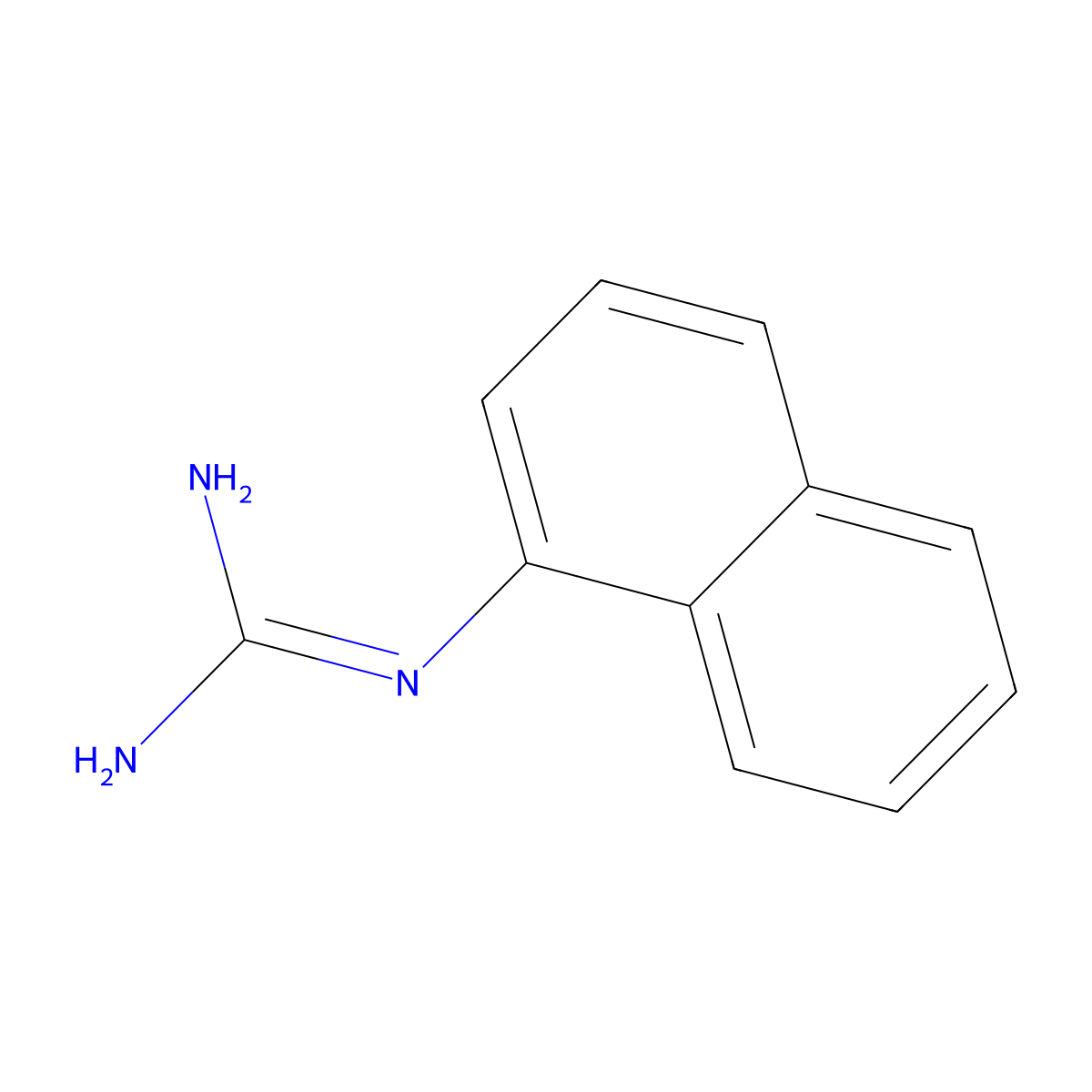 N-1-naphthylguanidine molecular structure, CAS 46273-15-8