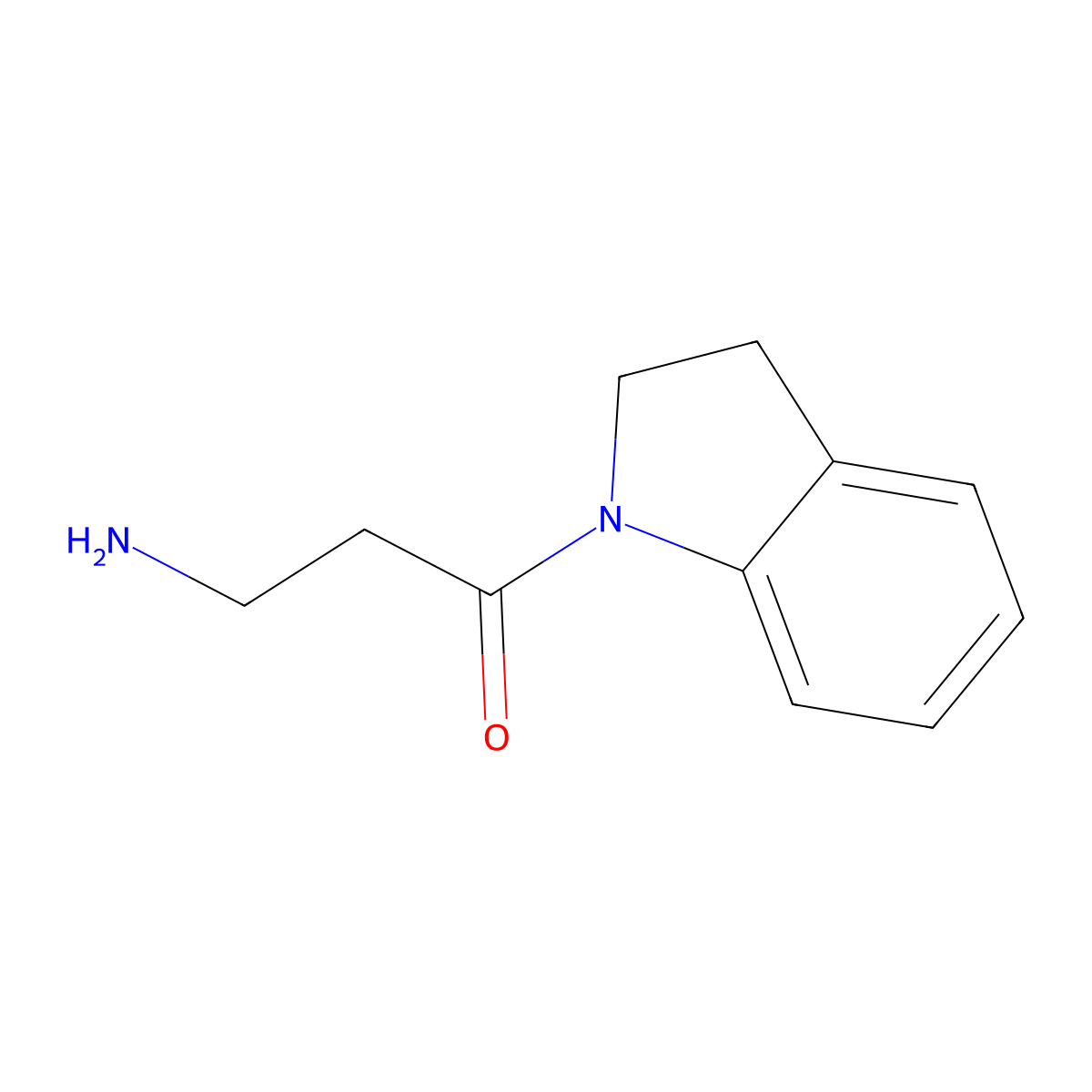 3-Amino-1-(indolin-1-yl)propan-1-one molecular structure, CAS 46275-39-2