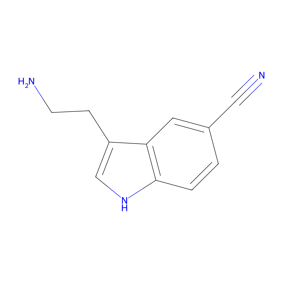 5-Cyanotryptamine molecular structure, CAS 46276-24-8