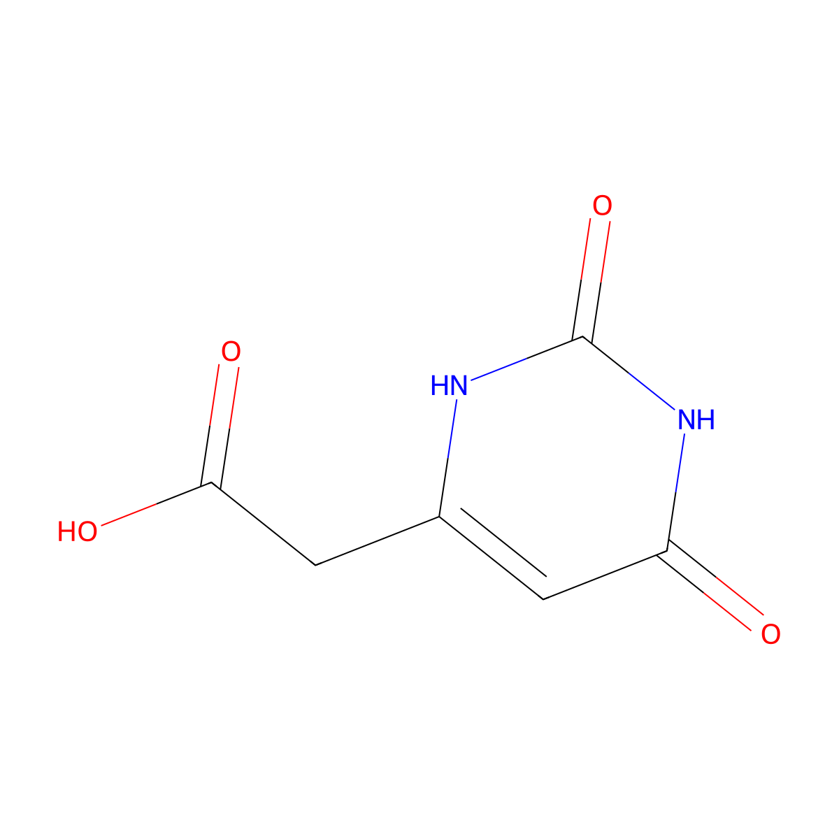 Uracil-4-acetic acid molecular structure, CAS 4628-39-1
