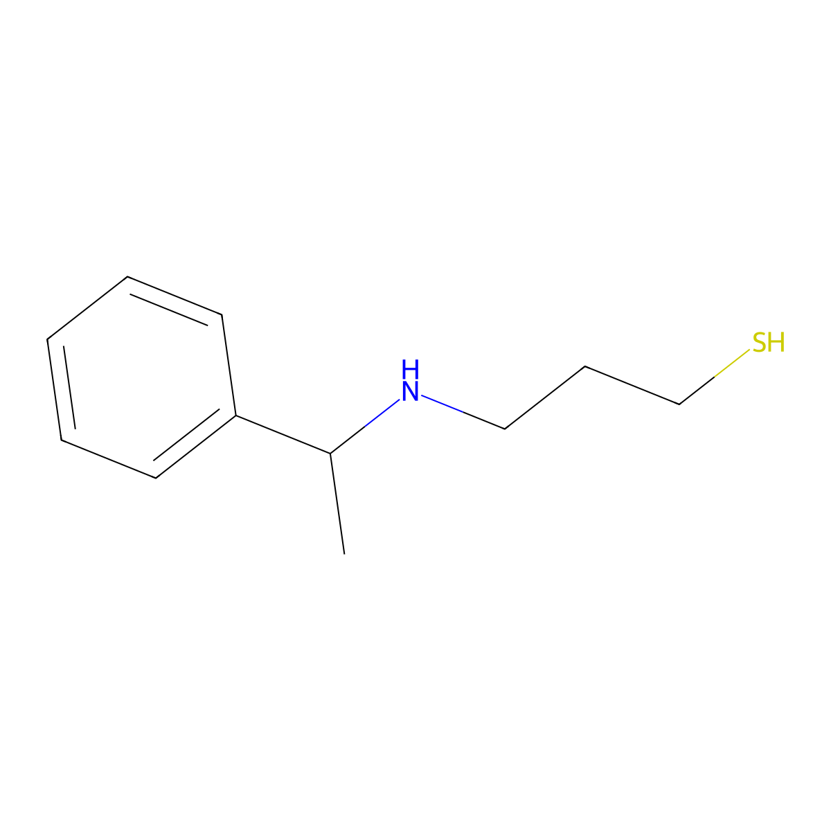 3-(1-Phenylethylamino)propane-1-thiol molecular structure, CAS 4628-56-2
