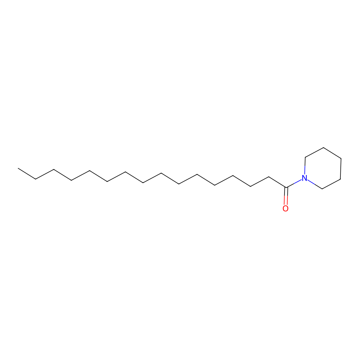 1-(Piperidin-1-yl)hexadecan-1-one molecular structure, CAS 4629-02-1