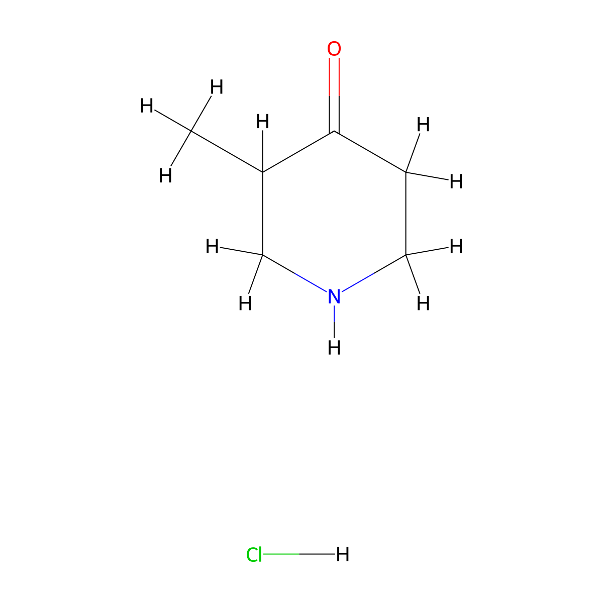 3-Methyl-piperidin-4-one hydrochloride molecular structure, CAS 4629-78-1