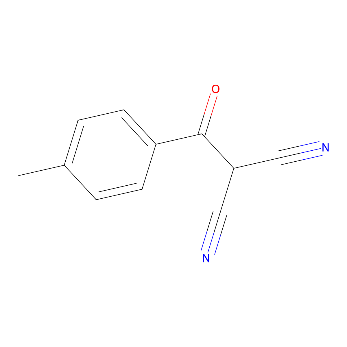 4-Methylbenzoylmalononitrile molecular structure, CAS 46290-14-6