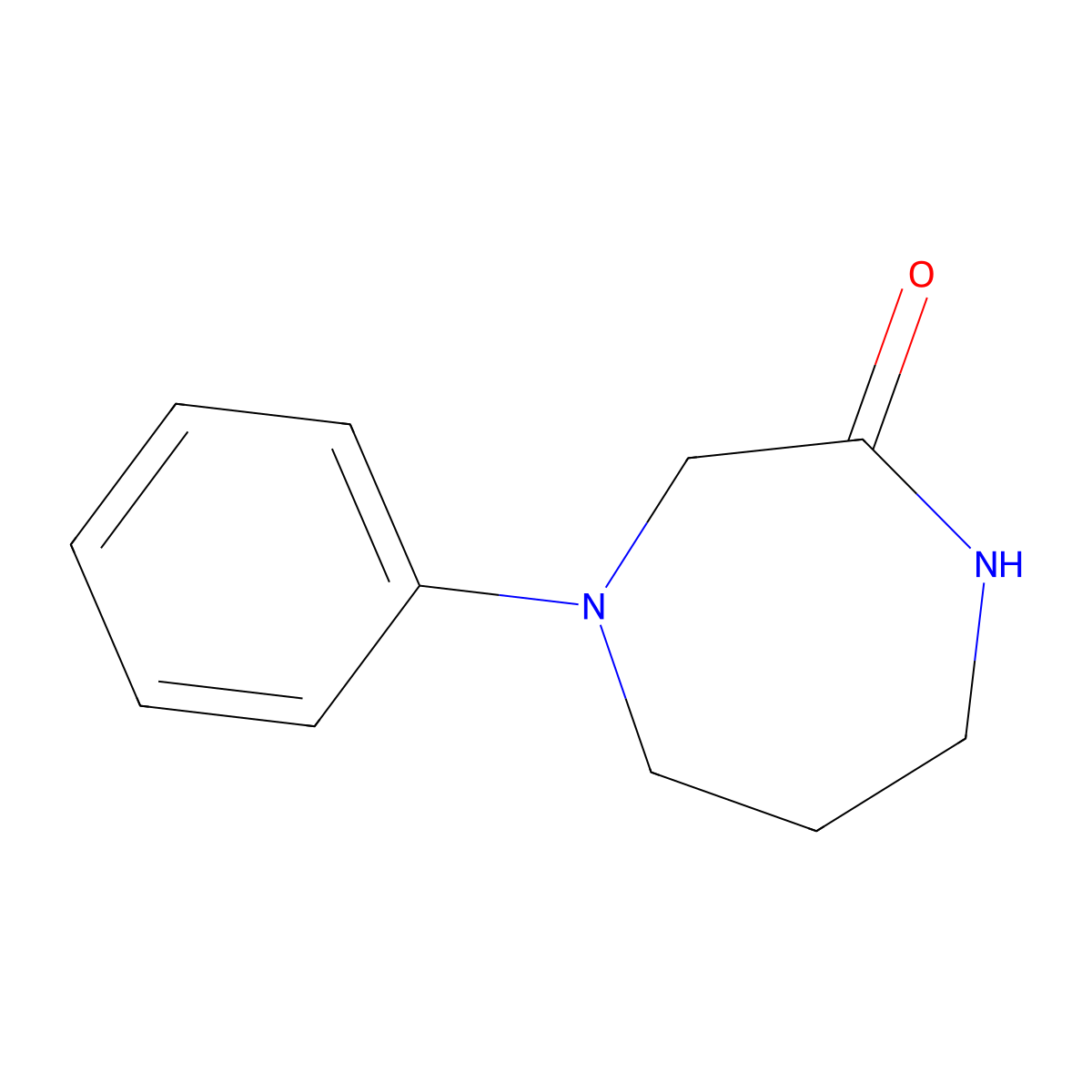 4-Phenyl-1,4-diazepan-2-one molecular structure, CAS 46294-68-2