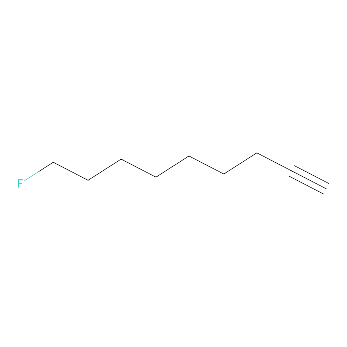 1-Nonyne, 9-fluoro- molecular structure, CAS 463-19-4
