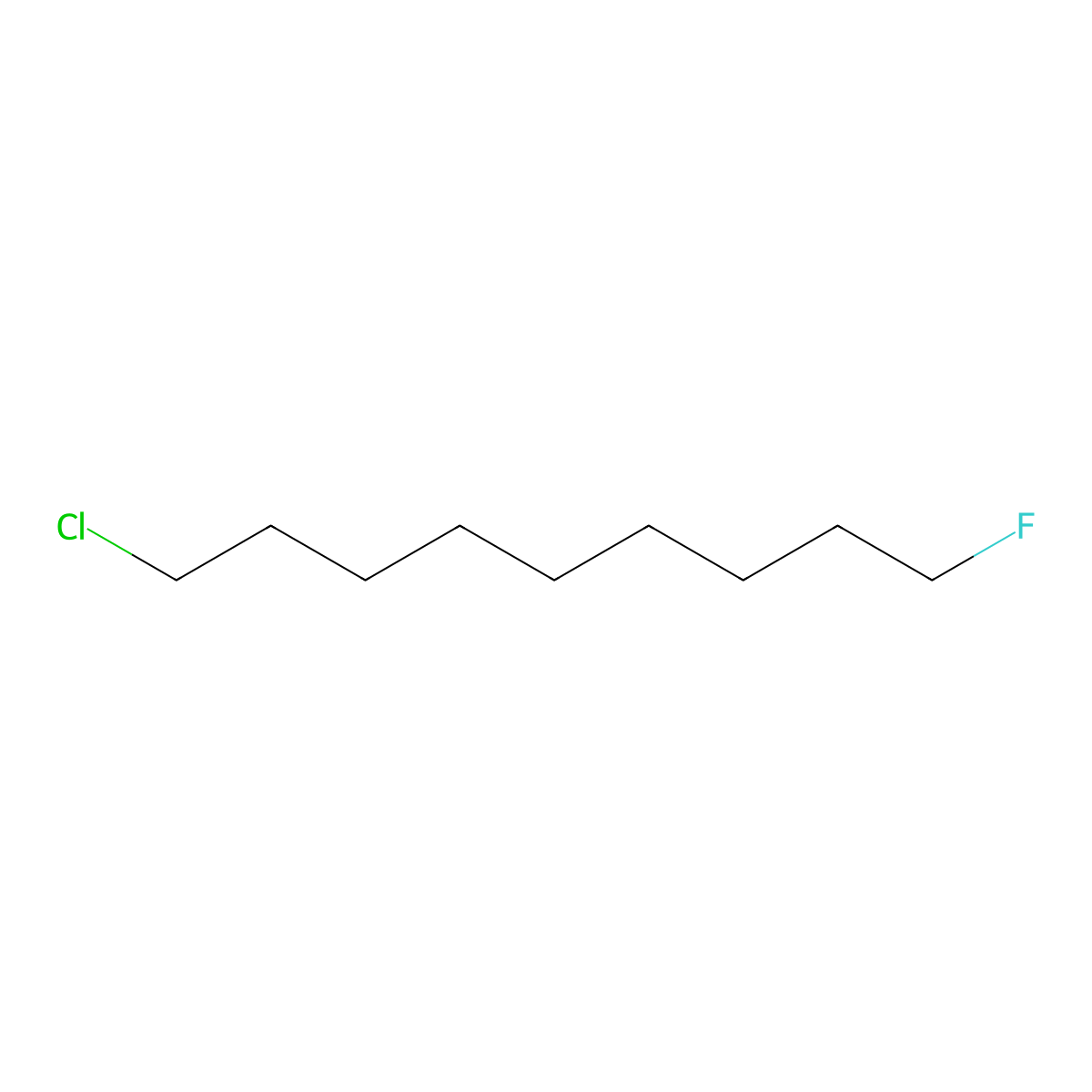 1-Chloro-9-fluorononane molecular structure, CAS 463-23-0