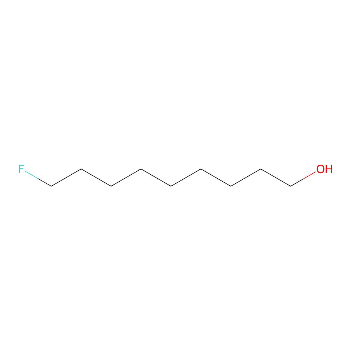 9-Fluoro-1-nonanol molecular structure, CAS 463-24-1