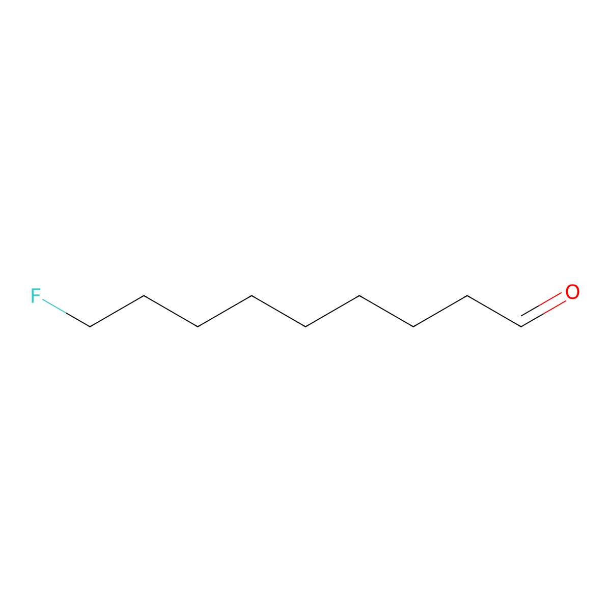 Nonanal, 9-fluoro- molecular structure, CAS 463-25-2