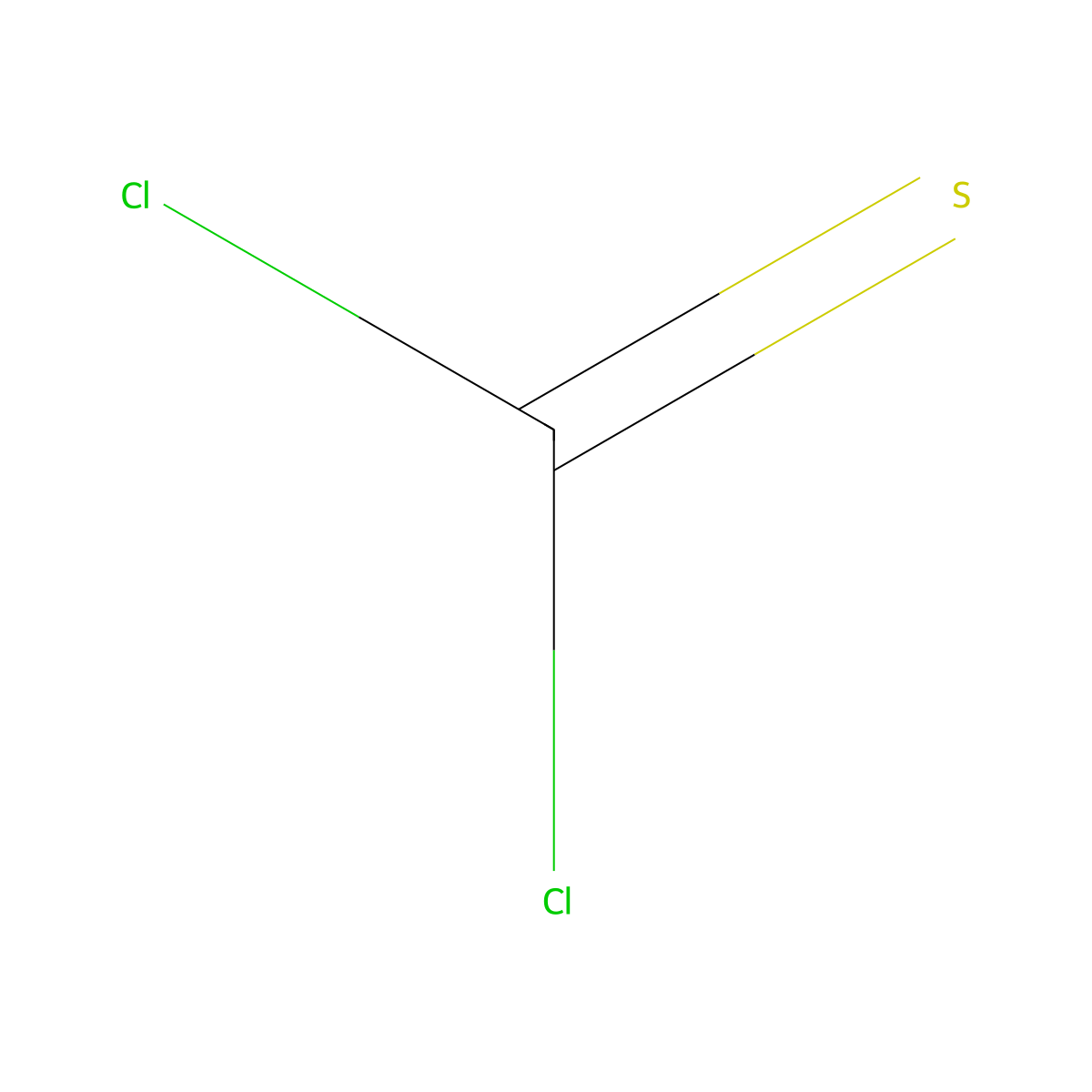 Thiophosgene molecular structure, CAS 463-71-8