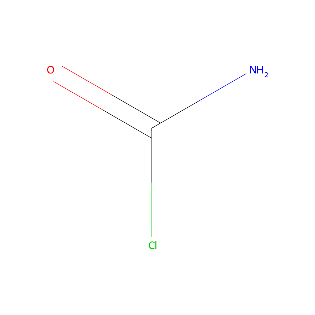 Carbamic chloride molecular structure, CAS 463-72-9