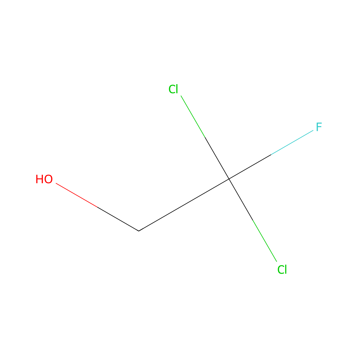 2,2-Dichloro-2-fluoroethanol molecular structure, CAS 463-98-9