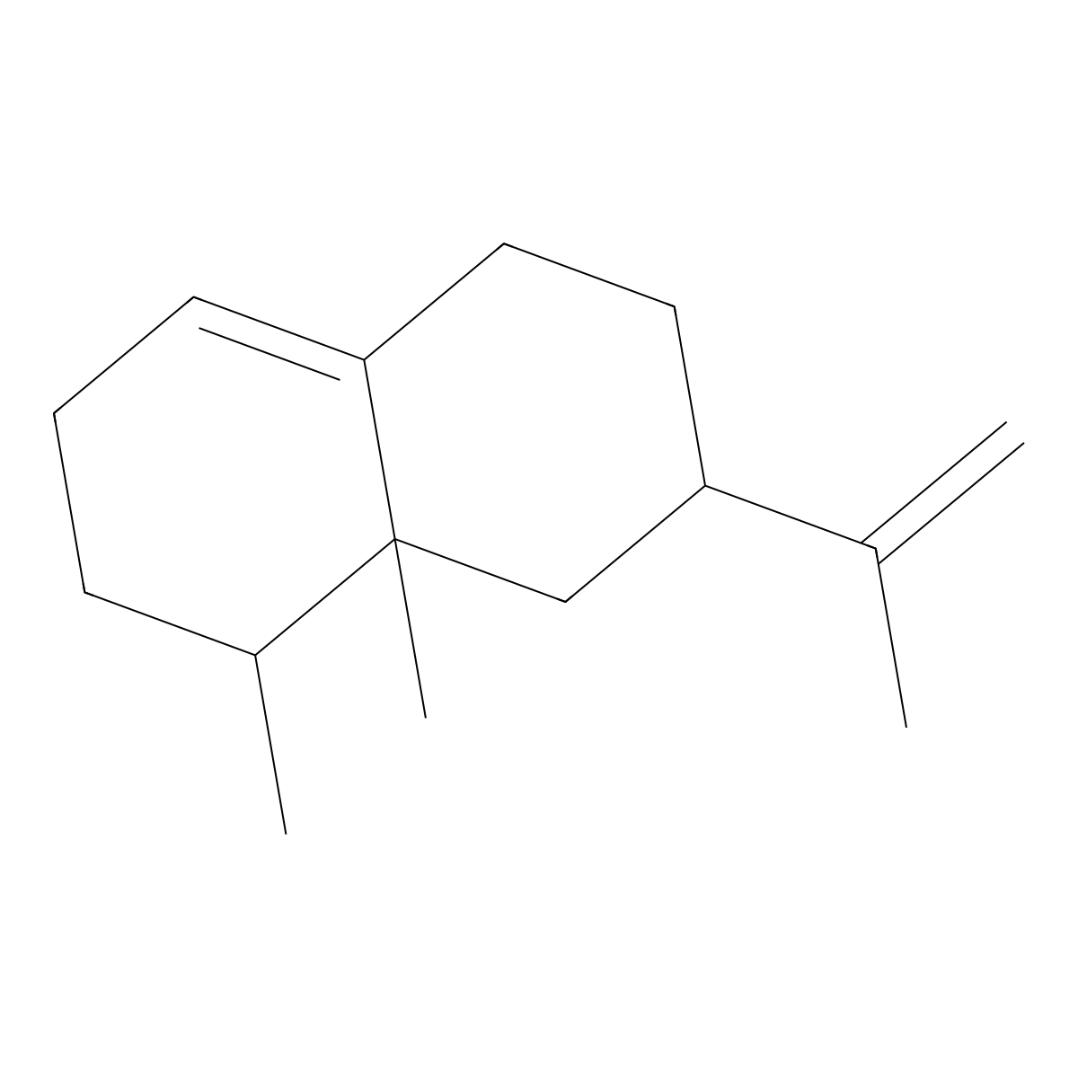 Valencene molecular structure, CAS 4630-07-3