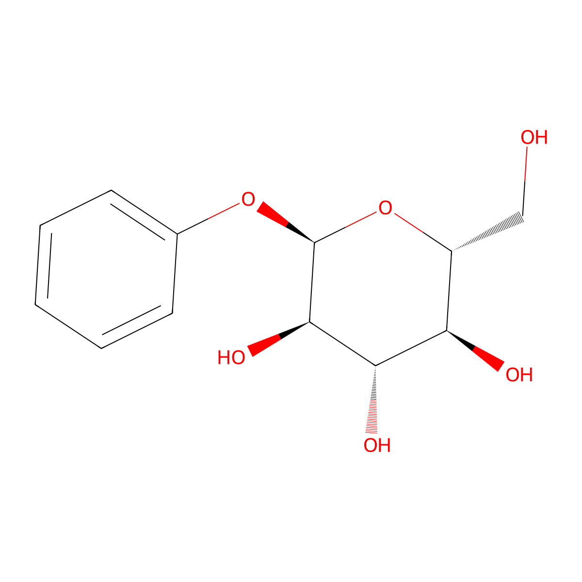 Phenyl alpha-D-glucopyranoside molecular structure, CAS 4630-62-0