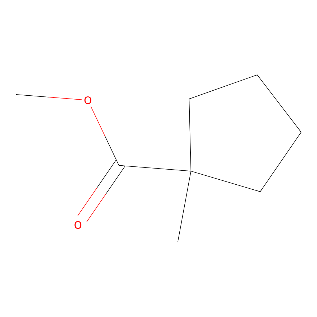 Cyclopentanecarboxylic acid, 1-methyl-, methyl ester molecular structure, CAS 4630-83-5