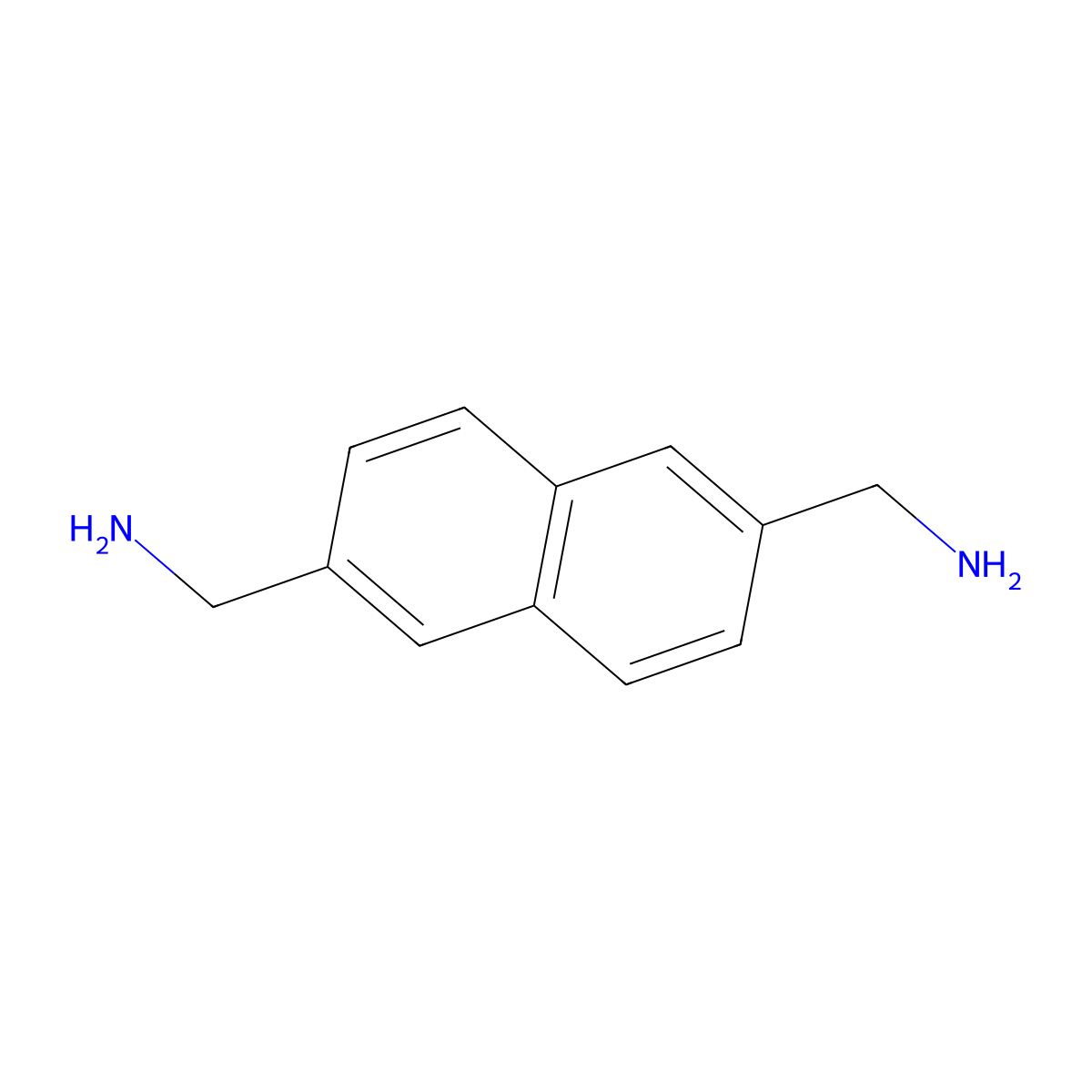 Naphthalene-2,6-diyldimethanamine molecular structure, CAS 46305-65-1