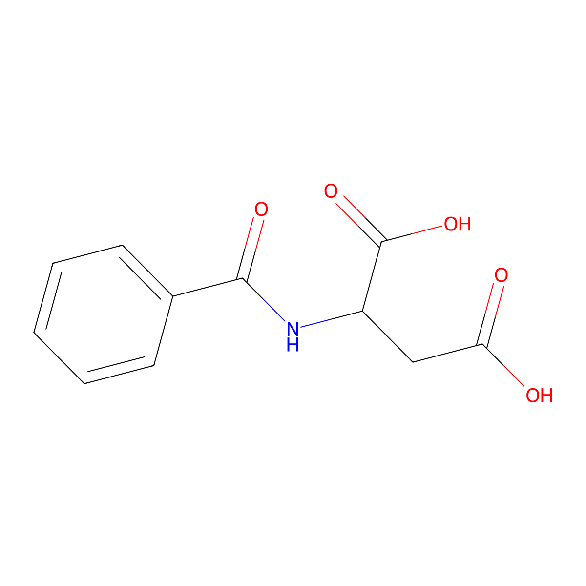 N-Benzoyl-L-aspartic acid molecular structure, CAS 4631-12-3