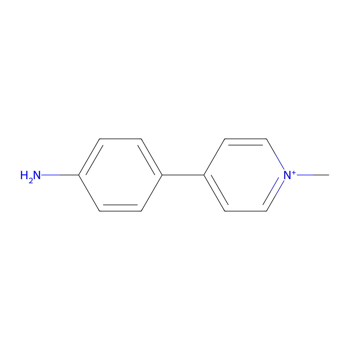 Pyridinium, 4-(4-aminophenyl)-1-methyl- molecular structure, CAS 46311-40-4
