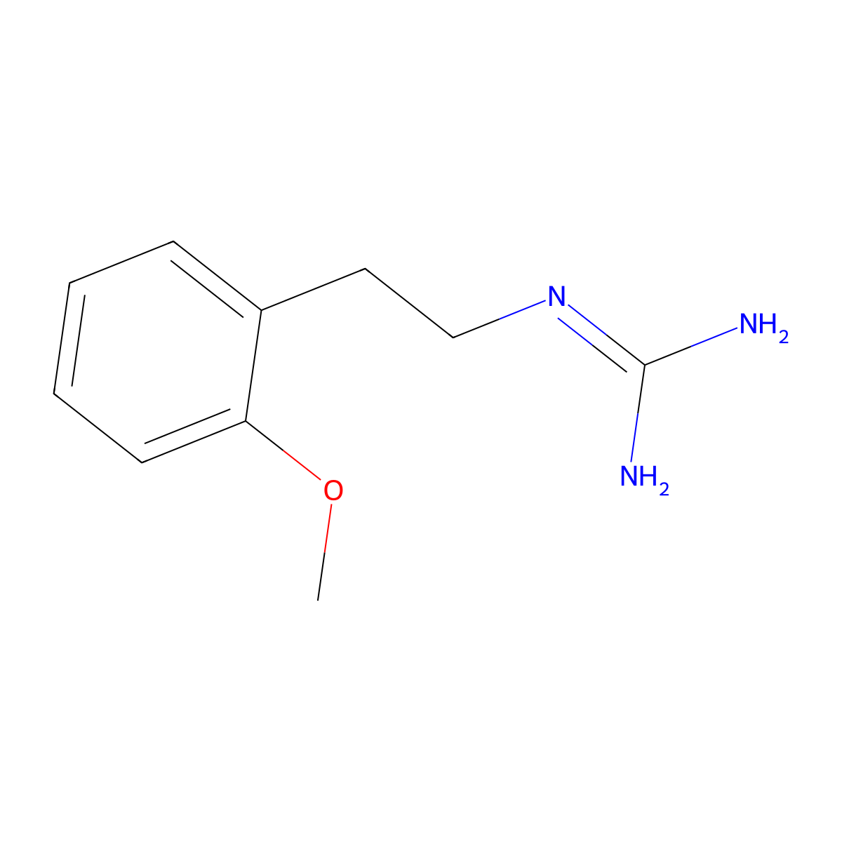 Guanidine, [2-(2-methoxyphenyl)ethyl]- molecular structure, CAS 46316-57-8
