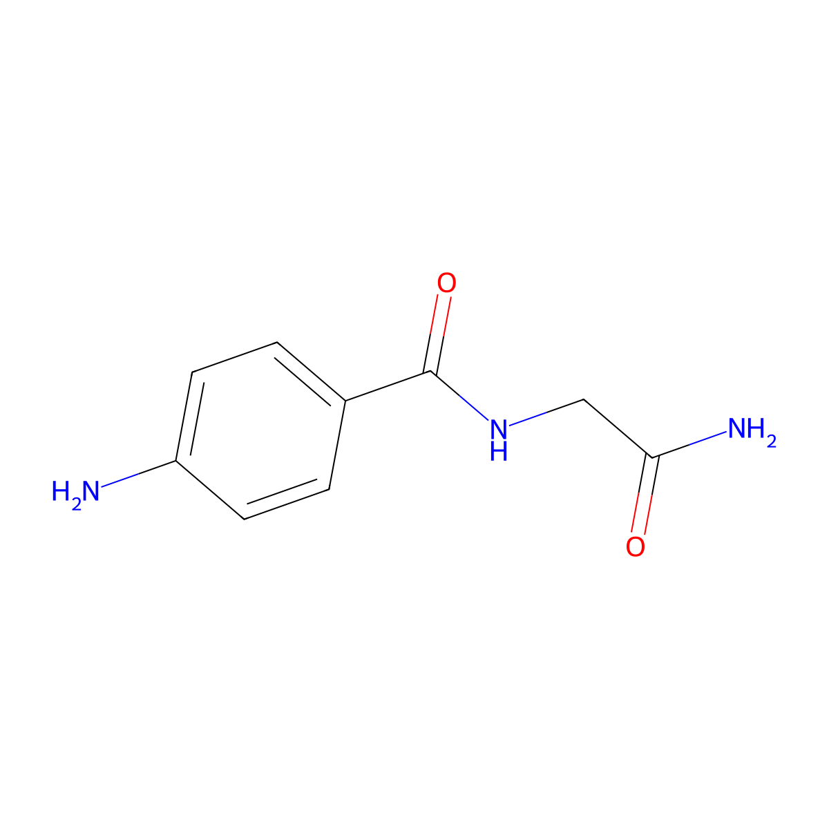 2-[(4-Aminophenyl)formamido]acetamide molecular structure, CAS 46319-19-1