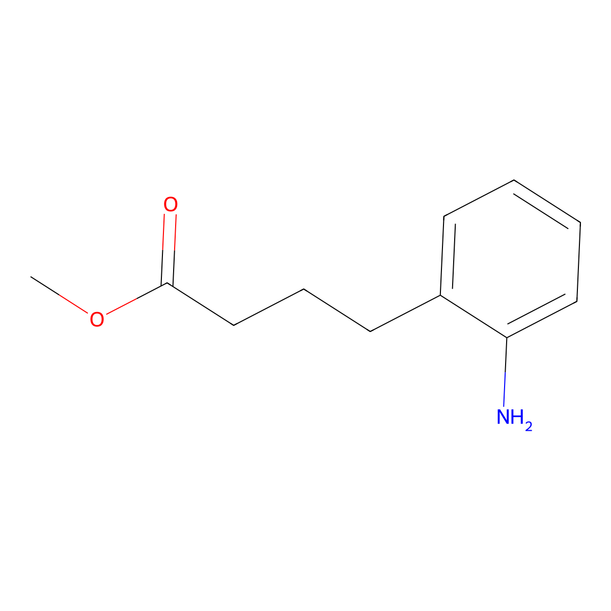 Methyl 4-(2-aminophenyl)butanoate molecular structure, CAS 46320-17-6