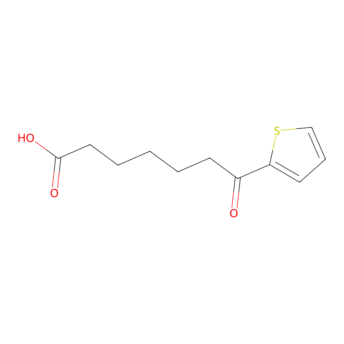 7-Oxo-7-(2-thienyl)heptanoic acid molecular structure, CAS 463301-90-8