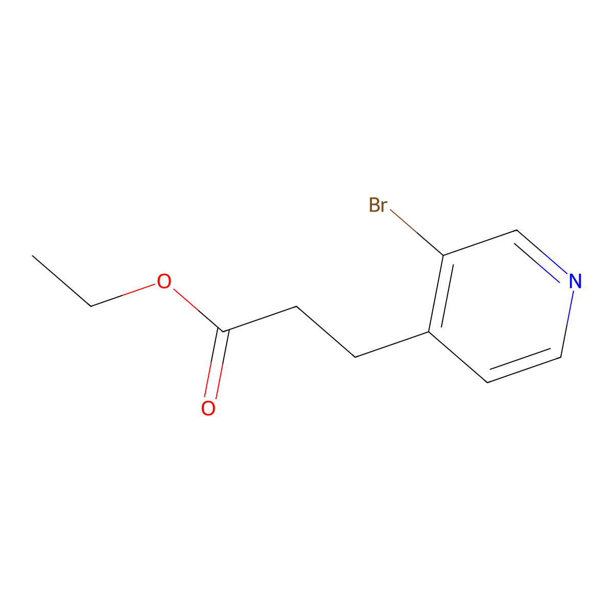 Ethyl 3-(3-bromopyridin-4-yl)propanoate molecular structure, CAS 463303-98-2