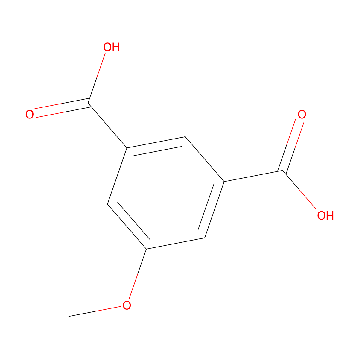 5-Methoxybenzene-1,3-dicarboxylic acid molecular structure, CAS 46331-50-4
