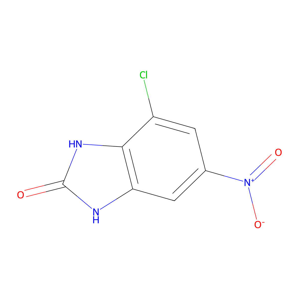 4-Chloro-6-nitro-1H-benzo[d]imidazol-2(3H)-one molecular structure, CAS 463315-69-7