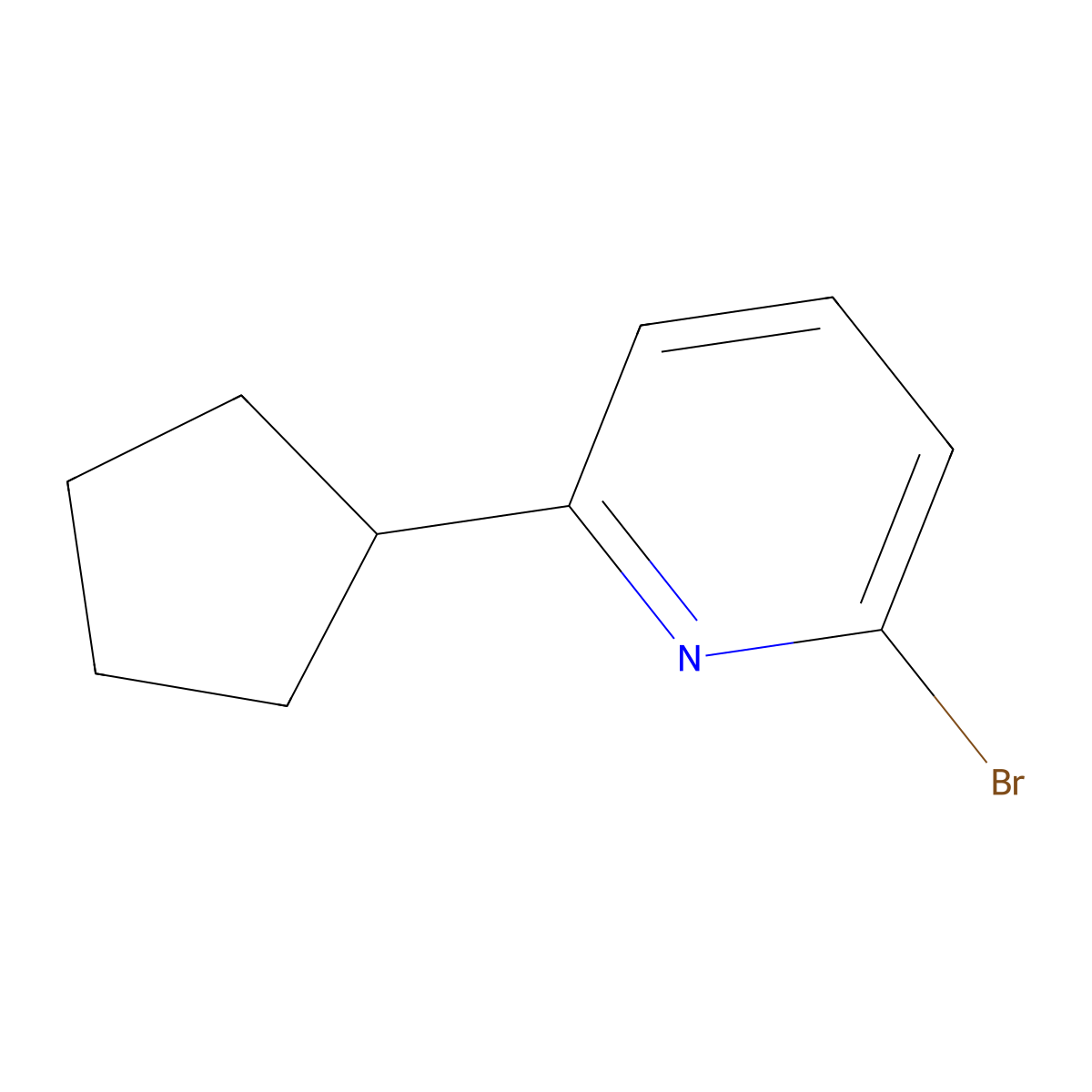 2-Bromo-6-cyclopentylpyridine molecular structure, CAS 463335-11-7