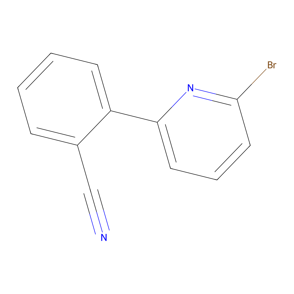 2-(6-Bromopyridin-2-yl)benzonitrile molecular structure, CAS 463335-82-2